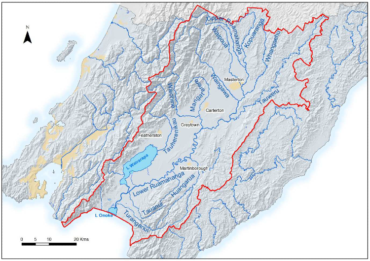 Ruamahanga catchment map